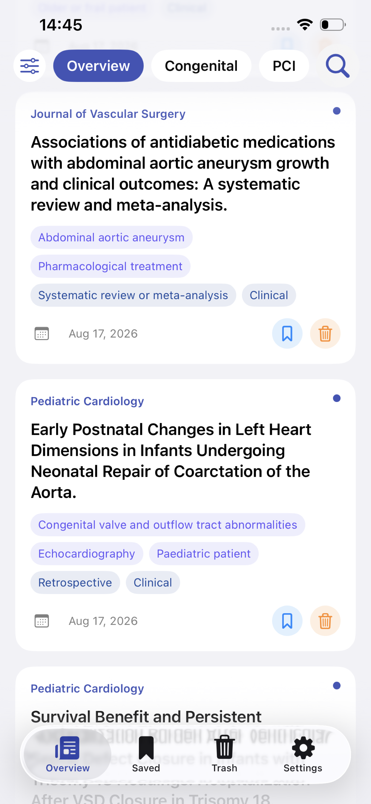 CatchUpCardio reading overview
