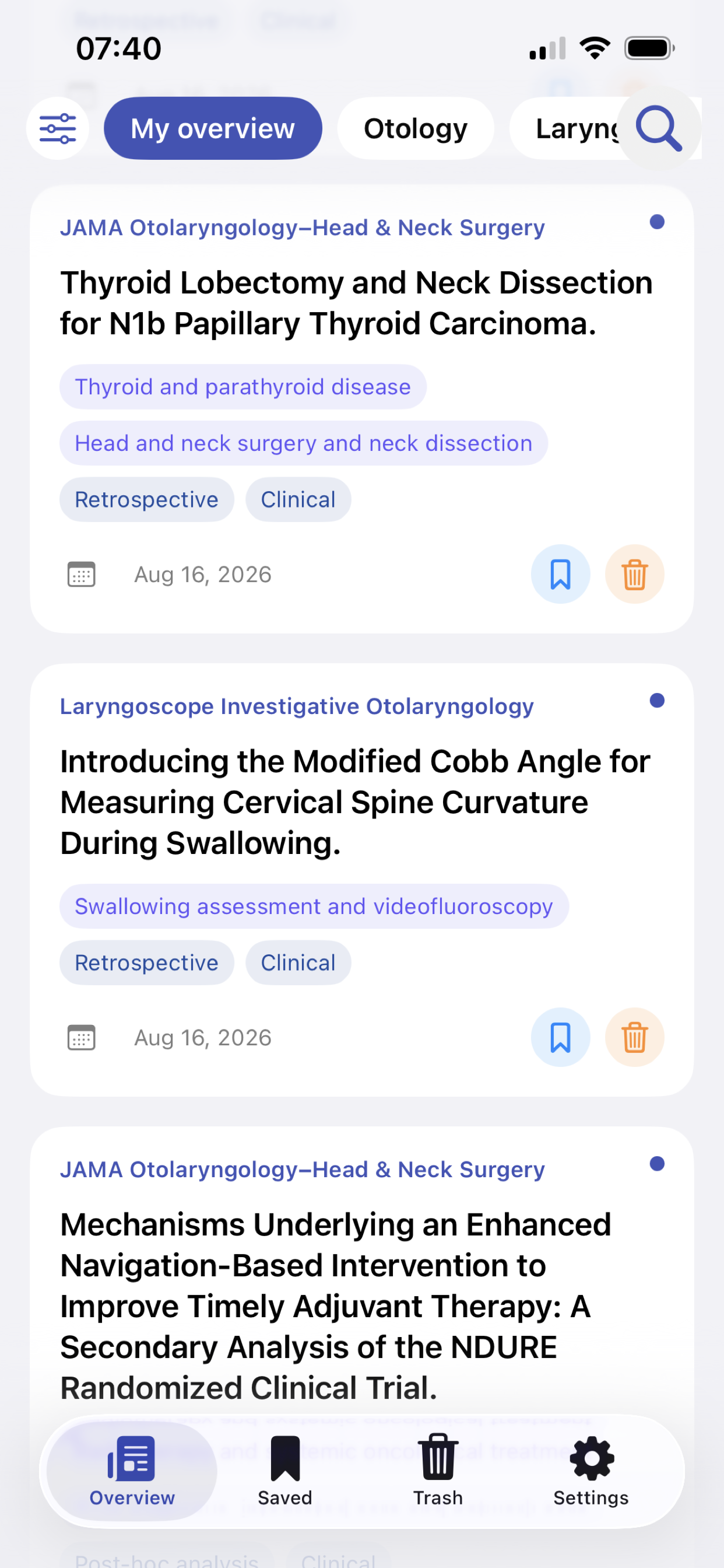CatchUpENT reading overview